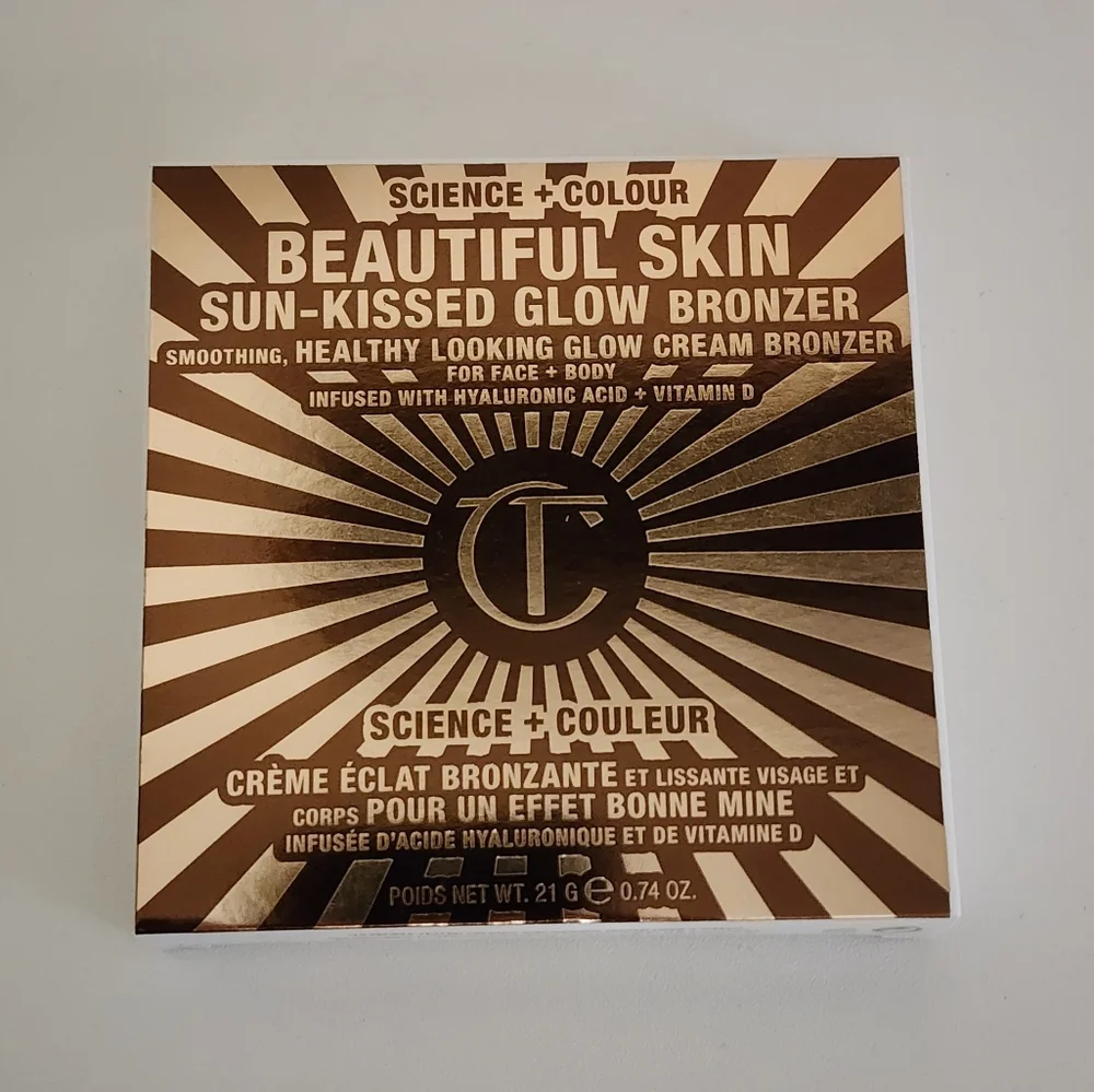 CHARLOTTE TILBURY BEAUTIFUL SKIN SUN-KISSED GLOW CREAM BRONZER 1 FAIR MAKEUP